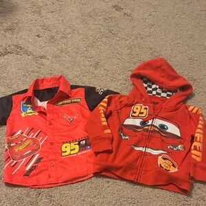 Cars Lightning McQueen Themed Kids Shirt and Hoodie Set
